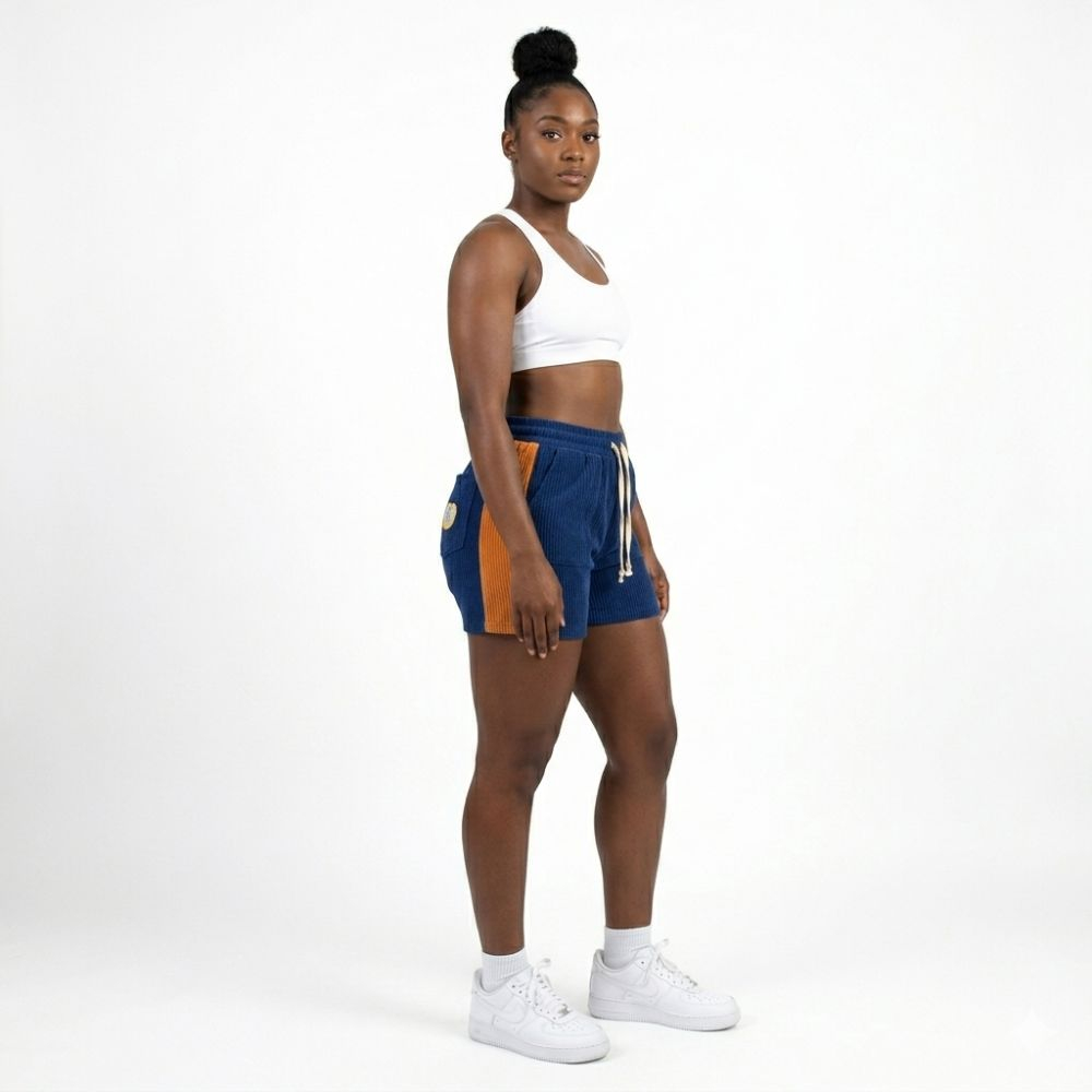 Unisex Textured Drawstring Casual Shorts